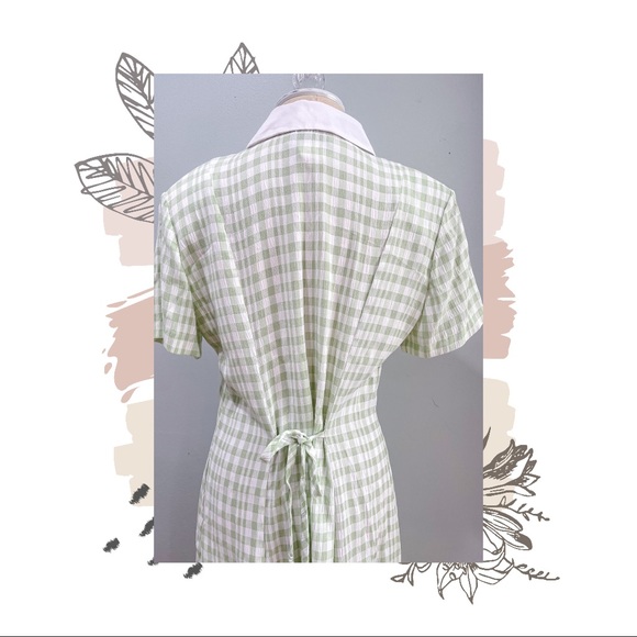 Vintage Buttondown Checkered Dress - Picture 4 of 5